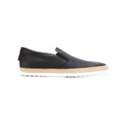 Blå Ruskind Slip-On Casual Sneakers