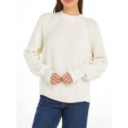 Ivory Loose Fit Ribbed Sweater