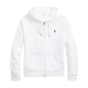 Bomuld zip-up sweatshirt med logo