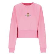 Pink Sweatshirt med Orb Broderi