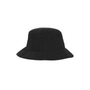 Flad Nylon Hat i Sort