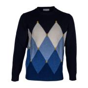 Herre uld sweater, regelmæssig pasform, diamantmønster