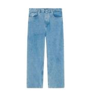 Baggy Jeans med Nitte og Læder Patch