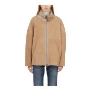 Kort Vendbar Shearling Jakke