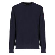 Blå Uld Crew Neck Sweater