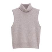 Elegant Turtleneck Vest til Kvinder