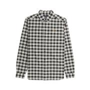 Tartan Oxford Skjorte i Ecru