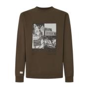 Fish&Chips Sweatshirt Brun Bomuld Casual