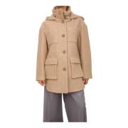 Beige Parka Jakke til Kvinder