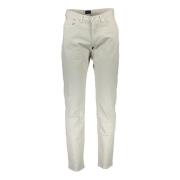 Beige Bomuld Jeans Bukser, 5-Lomme