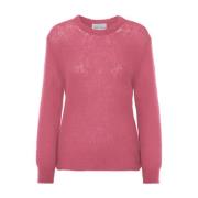 Blød Strik Pullover i Pink