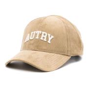 Beige Baseball Velluto Logo Hat