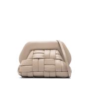 Mandel Beige Faux Læder Skuldertaske