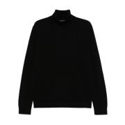 Sort Uld Rullekrave Sweater