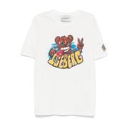 Grafisk Print T-shirts med Crew Neck