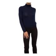 Blå Cashmere Sweater Langærmet