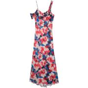 Blomstret Asymmetrisk Maxi Kjole