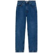 Blå Bomuld Straight Leg Jeans