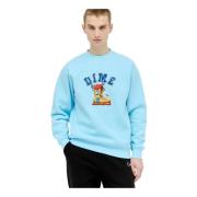 Grafisk Logo Crewneck Sweatshirt Bomuld Fleece