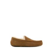 Suede Ascot Loafers i Kamel