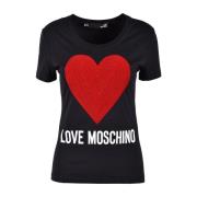 Hvid T-shirt fra Love Moschino Collection