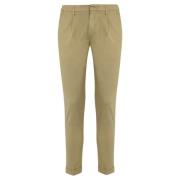 Beige Bomuld Bukser Regular Fit