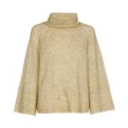 Trefarvet Strik Pullover