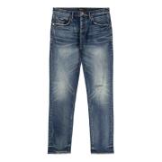 Luksus Slim Straight Distressed Denim Jeans