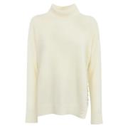 Angora turtleneck sweater med rhinsten