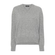 Pailletdetalje Ribstrik Sweater