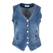 Broderet Denim Gilet