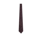 Bordeaux Stribet Silkeslips Chevron Motiv