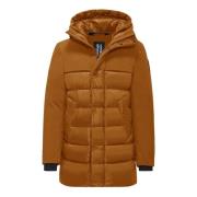 Parka i to materialer med dunfyld