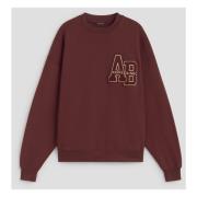 Bordeaux Oversized Sweatshirt med Chenille Patch