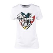 Hvid T-shirt fra Love Moschino Collection