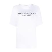 Logo Print White T-shirts og Polos