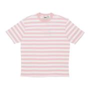 Enkel Stribe Tee Blush Bomuld T-Shirt