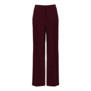 Burgundy Wide Leg Pants