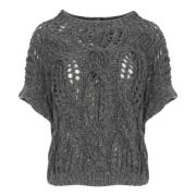 Grå Alpaka Blandings Sequin Sweater