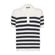 Strikket Monogram Poloshirt Hvid