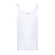 Hvid Ribbet Tank Top