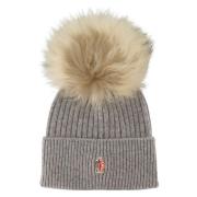 Pom Pom Kashmir Beanie Grå