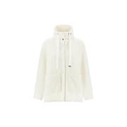 Puffy Wool Jacket with Nylon Details