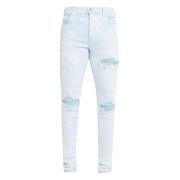 Blå Vasket Skinny Jeans