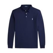 CUSTOM SLIM FIT STRETCH MESH POLO SHIRT Navy