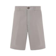 Grå Bomuldsgabardine Shorts