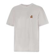 Fox Logo Hvid Bomulds T-shirt