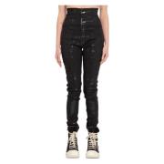 Denim Leggings med Dirt Waist