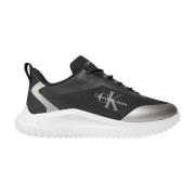 Sort Tekstil Sporty Sneakers Kvinder