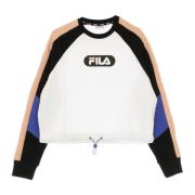 Farveblok Cropped Crewneck Sweatshirt